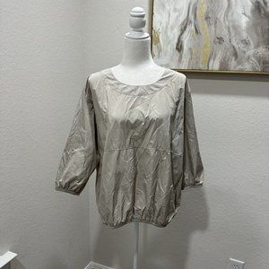 Planet By Lauren G Poplin Blouse